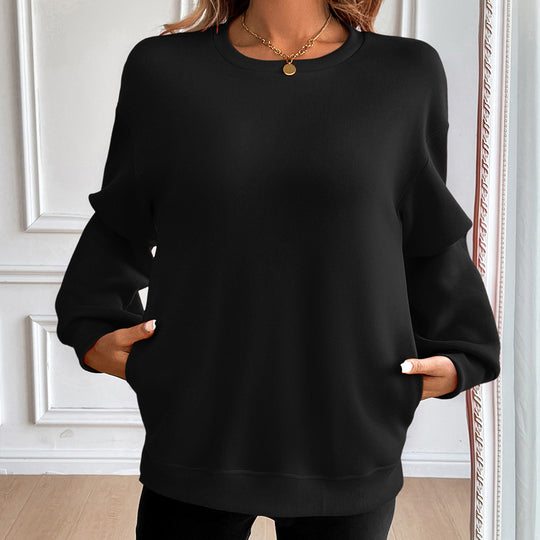Damen Casual Sweatshirt mit Weichen Materialien und Lässigem Schnitt EB