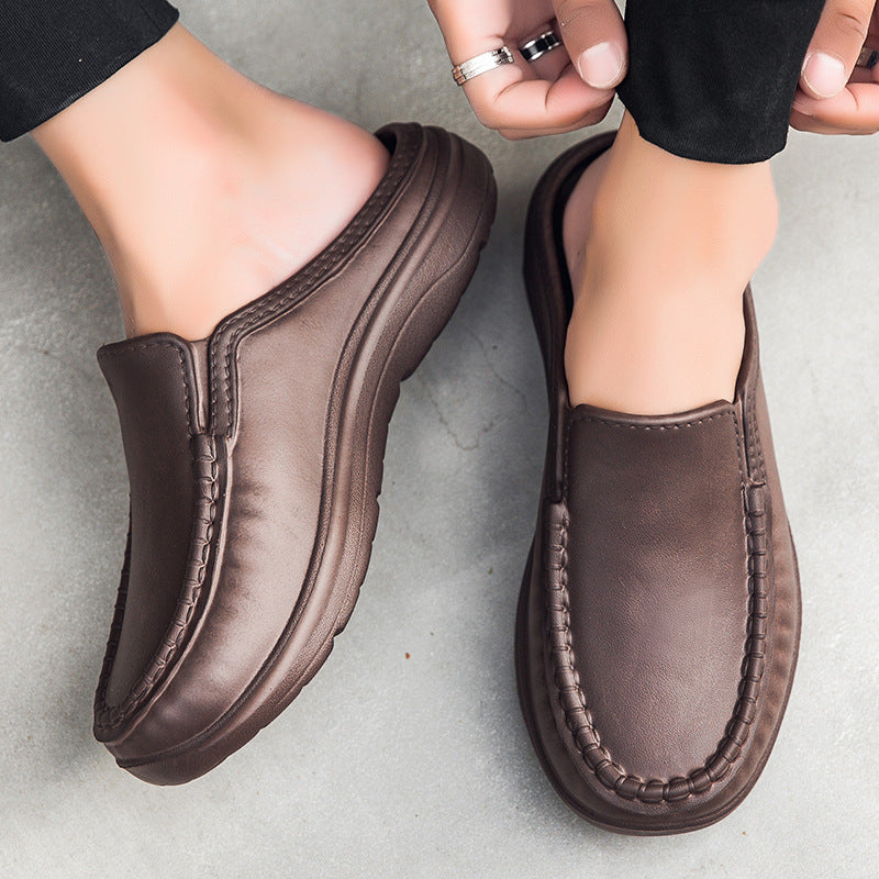 Damen Bequeme Slipper aus hochwertigem Leder EB
