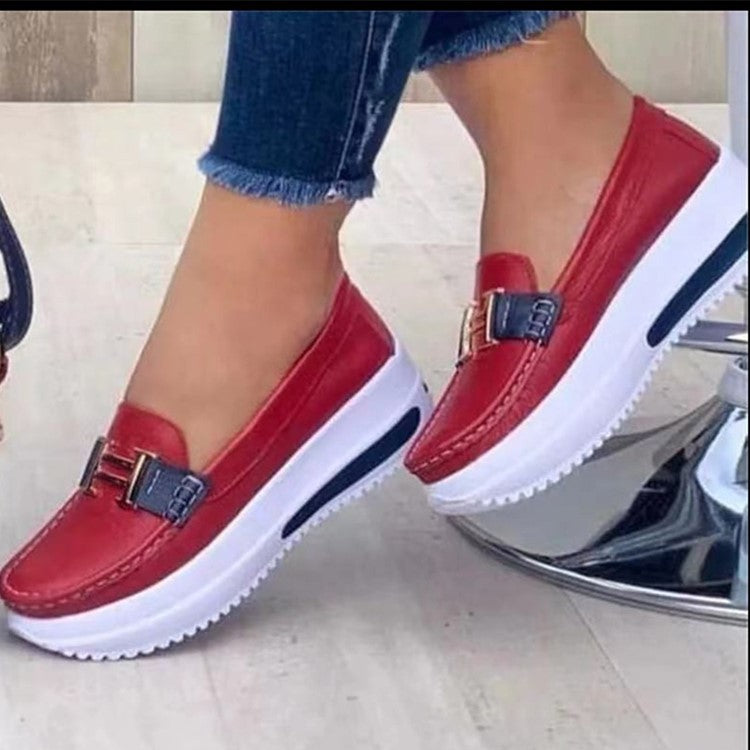 Damen modische Mokassins mit sportlichem Look und gepolsterter Sohle EB
