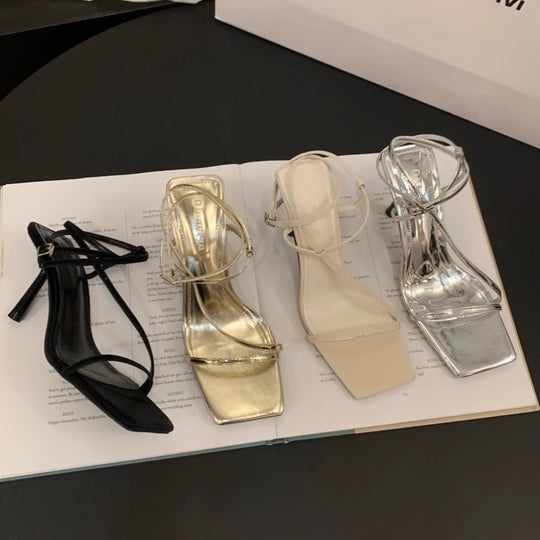 Damen elegante Slingback-Pumps mit verstellbaren Riemen EB