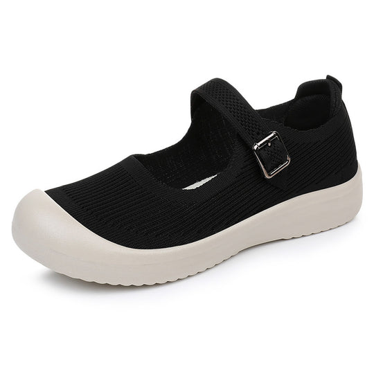 Damen Komfortable Ballerinas mit verstellbarem Riemen EB