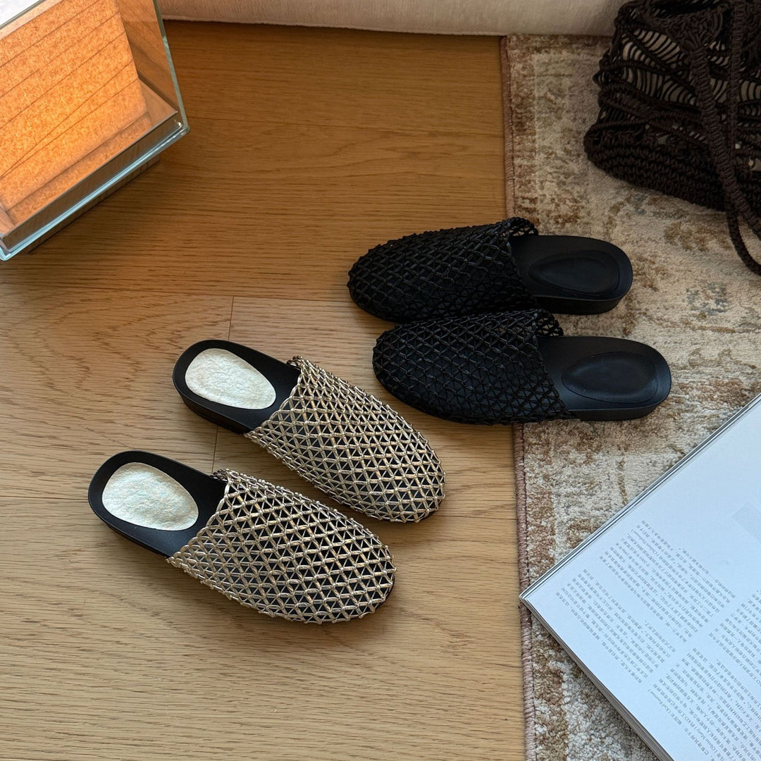 Damen Bequeme Clogs mit hochwertigem geflochtenem Design EB