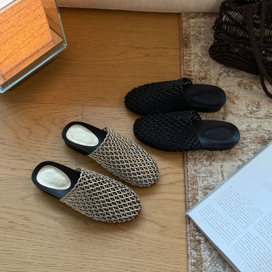 Damen Bequeme Clogs mit hochwertigem geflochtenem Design EB