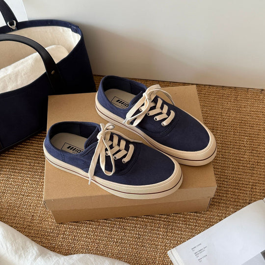 Damen Sportliche Canvas Sneakers im zeitlosen und minimalistischen Design EB