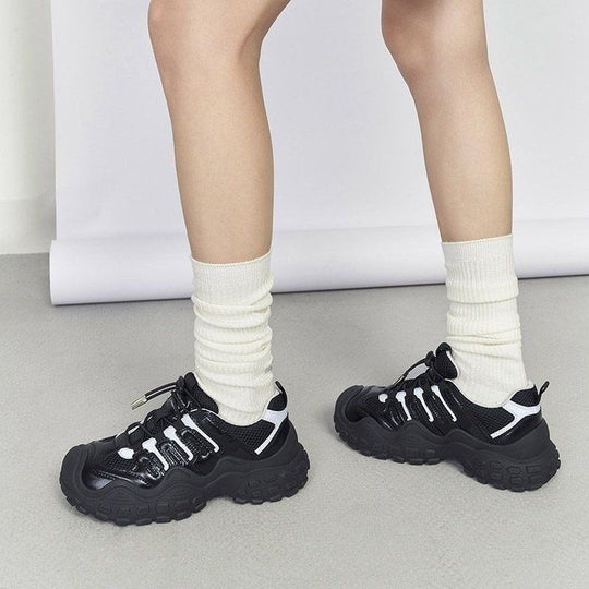 Damen Sportliche Chunky Sneakers mit atmungsaktiver Mesh-Oberfläche und robustem Profil EB