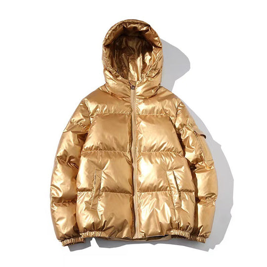 Unisex nan gepolsterte Steppjacke mit Thermoisolierung, Stehkragen und Ärmeltasche EB