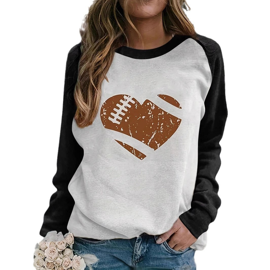 Damen lässiger Raglan-Pullover aus weichem Baumwollmix mit Rundhalsausschnitt EB
