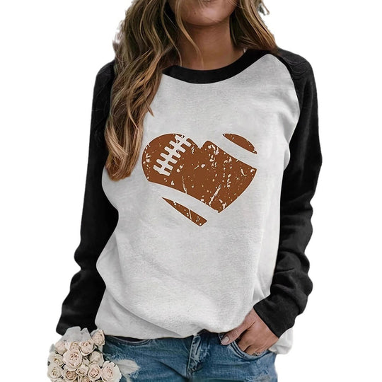 Damen lässiger Raglan-Pullover aus weichem Baumwollmix mit Rundhalsausschnitt EB