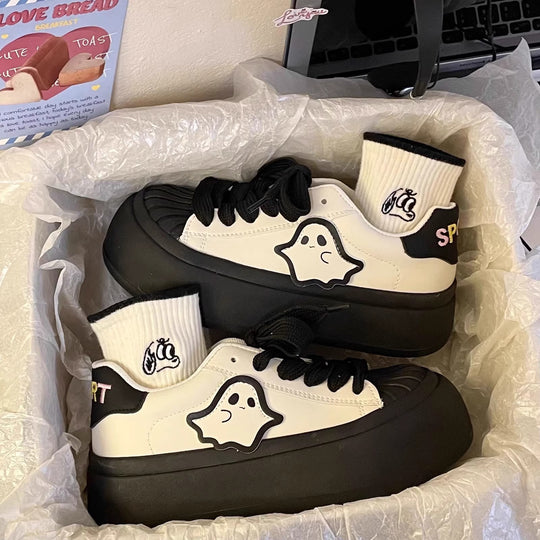 Damen Verspielte Sneakers mit einzigartigem Design und dicker Sohle EB