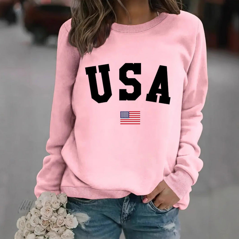 Damen Sweatshirt mit modernem USA-Statement und gemütlicher Passform EB