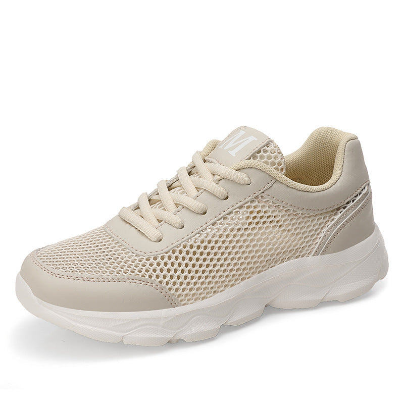 Damen nan leichte Netz-Sneaker mit belüftetem Obermaterial und stoßdämpfender Wellenlaufsohle EB