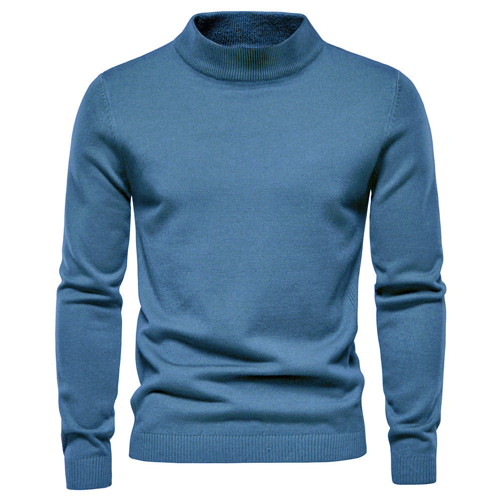 Herren eleganter Rollkragenpullover aus feiner Wolle EB