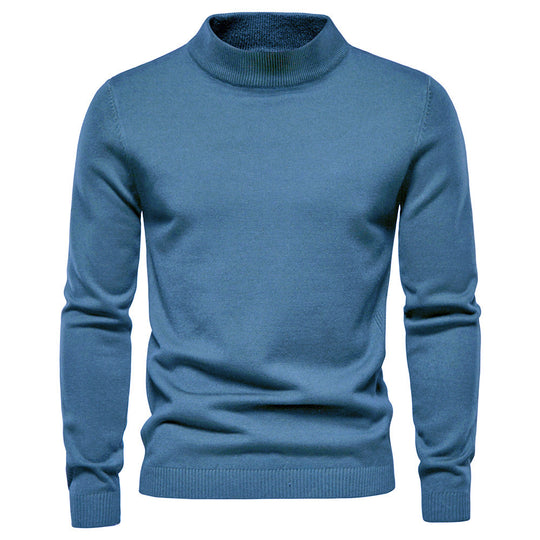 Herren eleganter Rollkragenpullover aus feiner Wolle EB