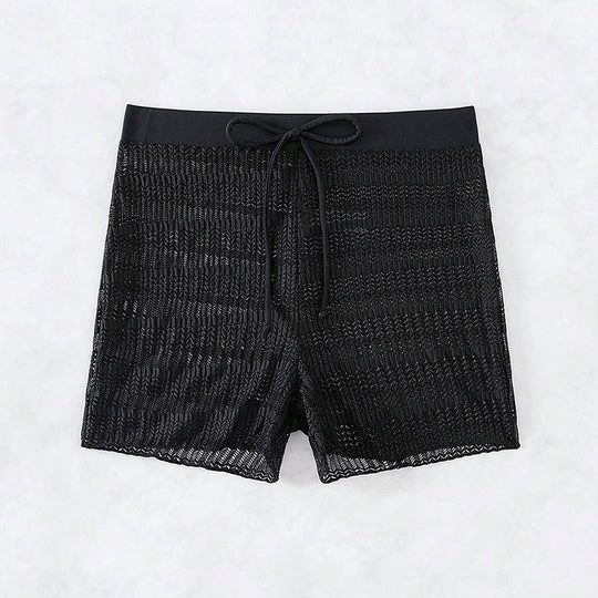Damen Sportliche Badeshorts mit flexiblem Bund und modischem Wellenmuster EB