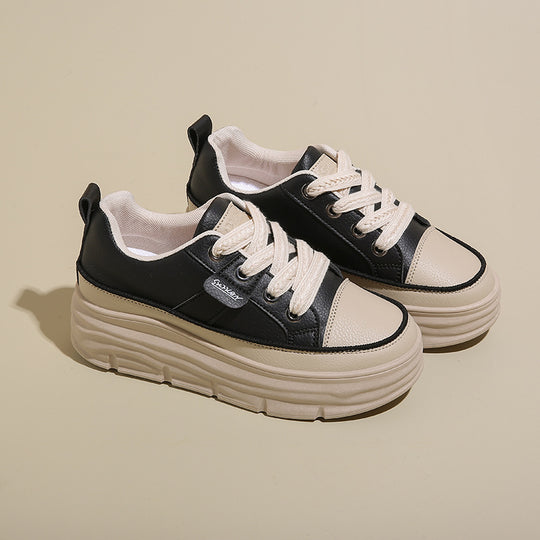 Damen Komfortable Plateau Sneakers mit atmungsaktivem Obermaterial EB