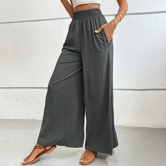 Damen Weit geschnittene Sommerhose mit elastischem Bund EB
