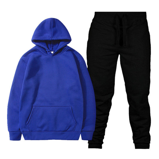 Unisex nan gemütliches Hoodie-Jogginganzug-Set mit Kängurutasche, elastischem Tunnelzugbund und gerippten Bündchen EB
