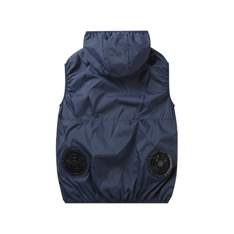 Unisex nan leichte winddichte Laufweste mit durchgehendem Reißverschluss und reflektierenden Details R&B