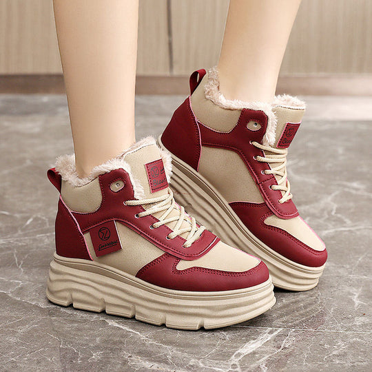 Damen High-Top Sneakers mit kuscheligem Innenfutter und sportlichem Profil EB