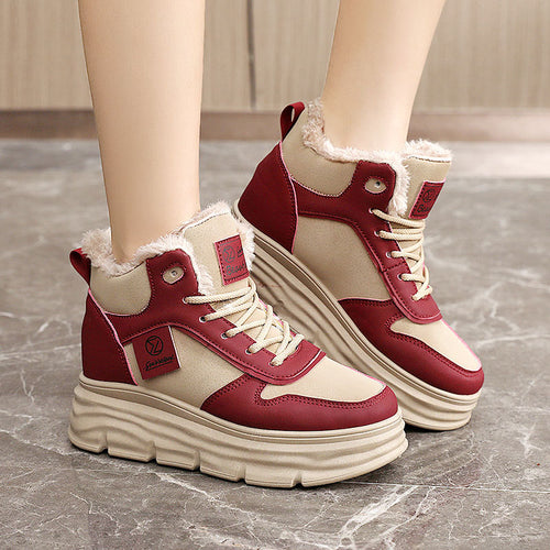 Damen High-Top Sneakers mit kuscheligem Innenfutter und sportlichem Profil EB