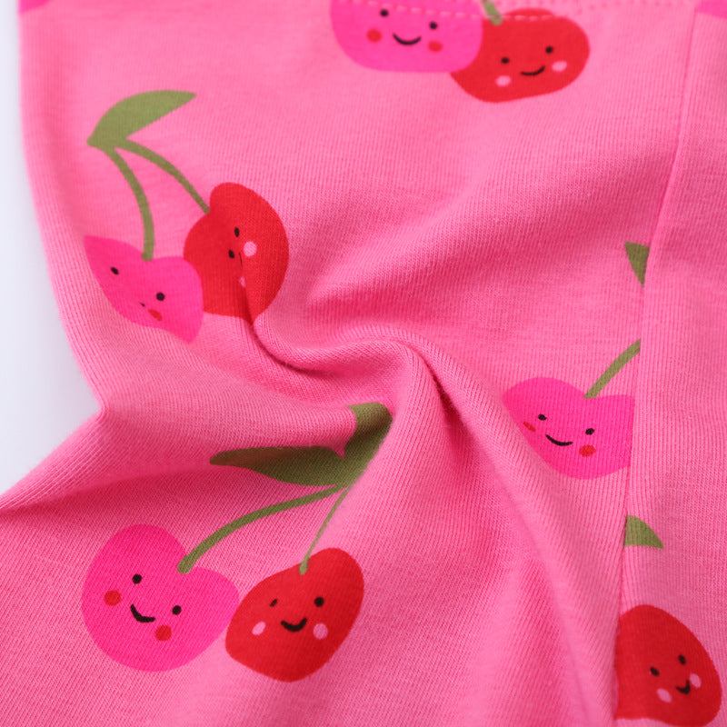 Mädchen Leggings mit fröhlichem Kirschmuster EB