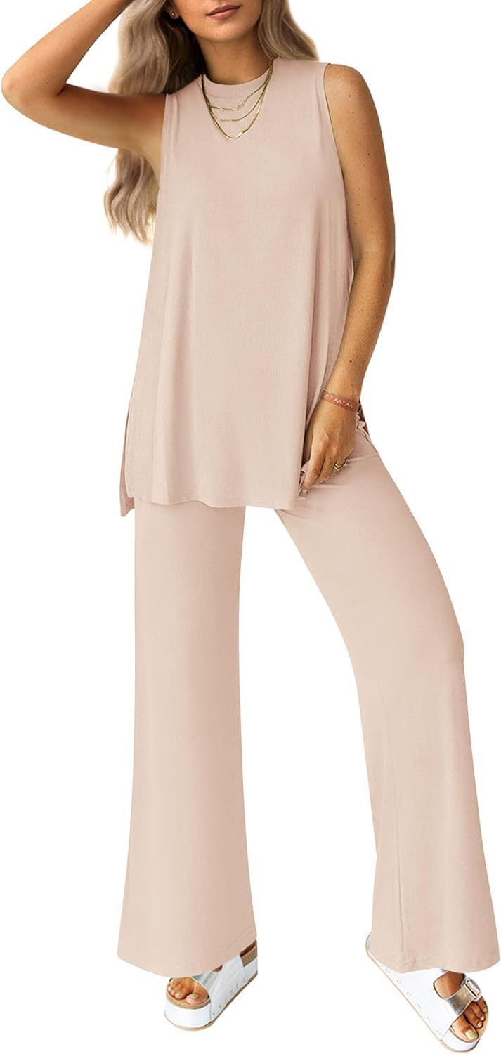 Damen Legere Oberteil und weite Hose Set EB