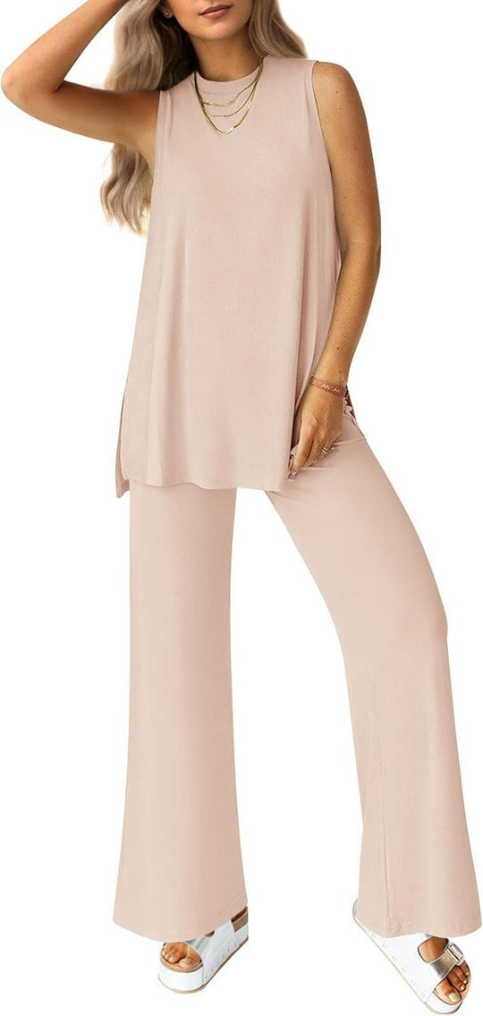 Damen Legere Oberteil und weite Hose Set EB
