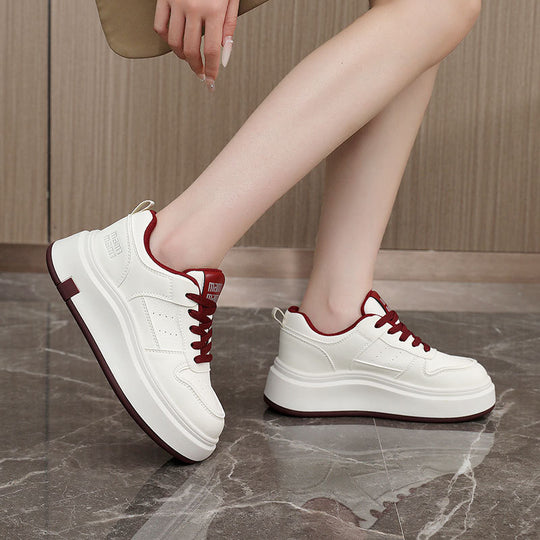 Damen sportive Plateau Sneakers mit atmungsaktivem Design und dämpfender Sohle EB