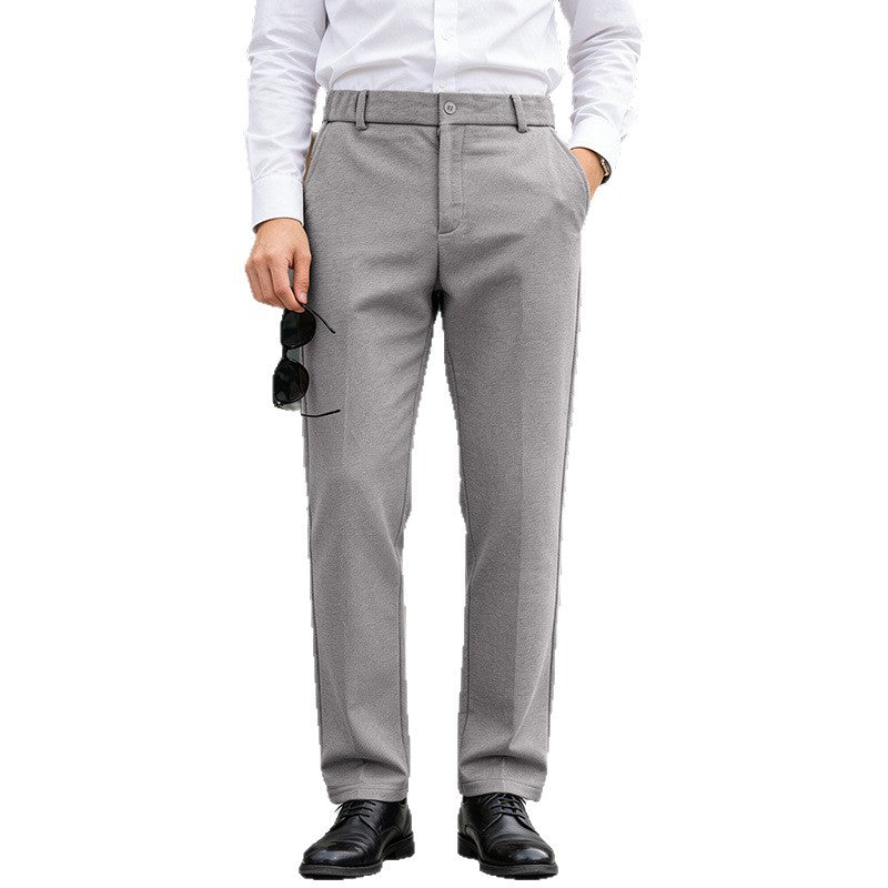 Herren Elegante gerade Tailoring-Hose mit Bügelfalte und feiner Fischgrätstruktur EB