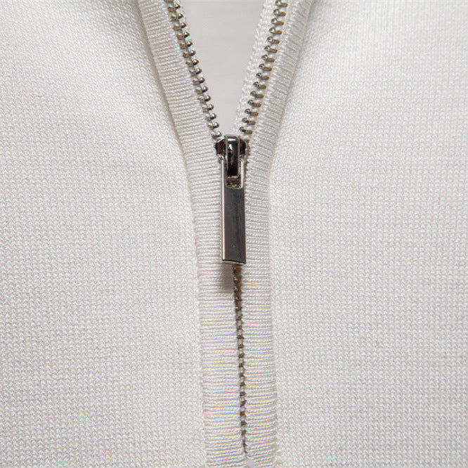 Herren Polohemd mit kurzer Knopfleiste und strukturiertem Design EB