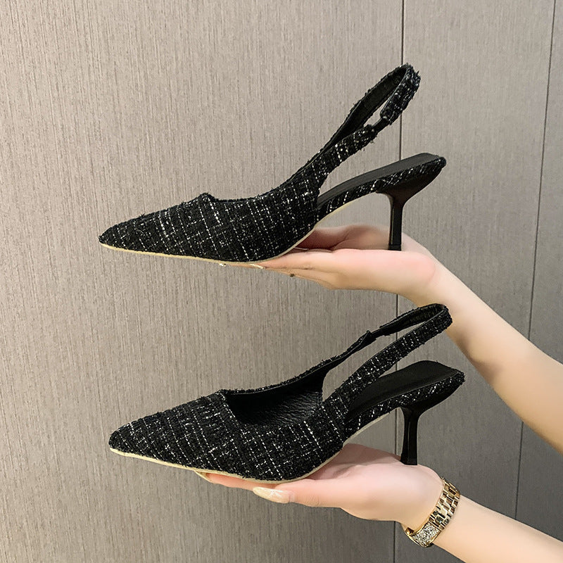 Damen elegante Slingpumps mit feiner Textur EB