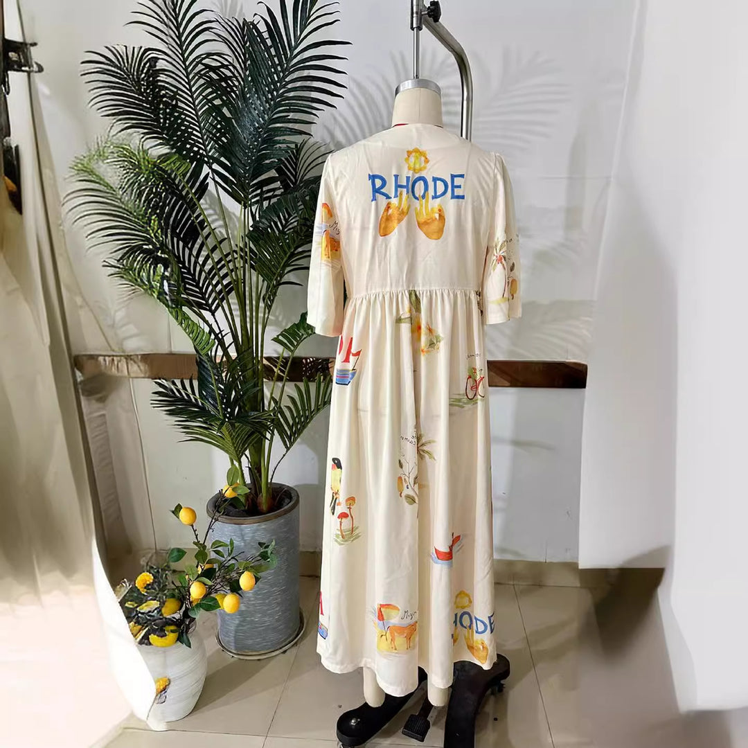 Damen Sommerkleid mit floralem Design EB
