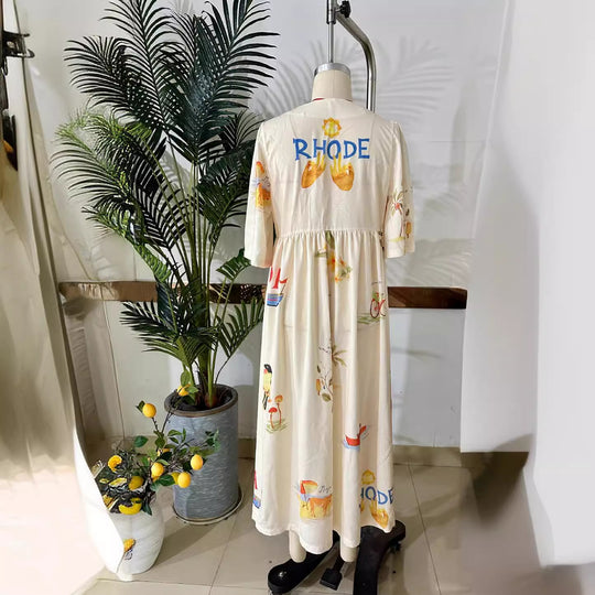 Damen Sommerkleid mit floralem Design EB
