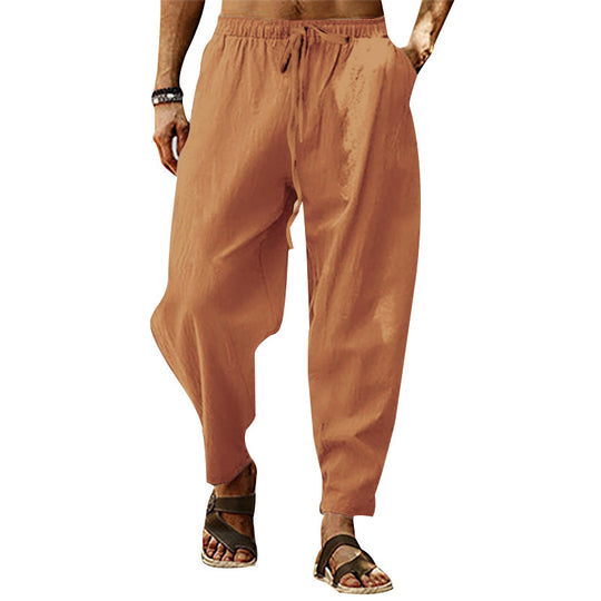 Herren entspannte Freizeithose mit elastischem Bund und lockerem Schnitt EB