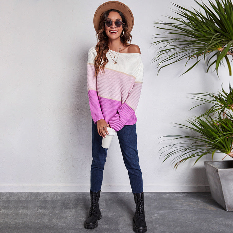 Damen Pullover mit geometrischem Strukturdesign und weitem Schnitt EB
