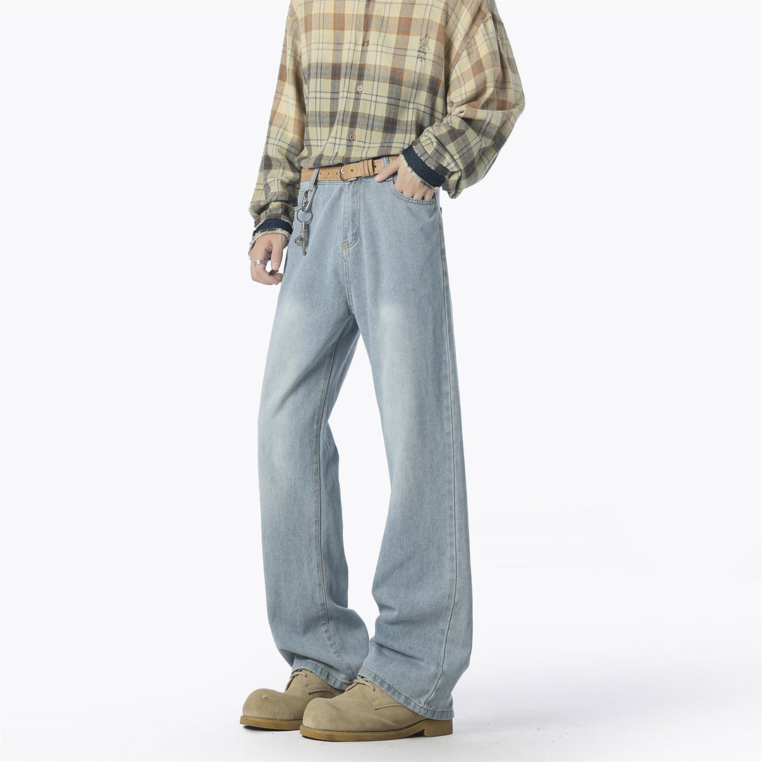 Herren lässige weit geschnittene Denim-Hose R&B