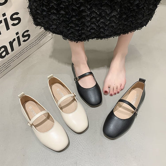 Damen Ballerinas mit elegantem Riemchen und bequemem Fußbett EB
