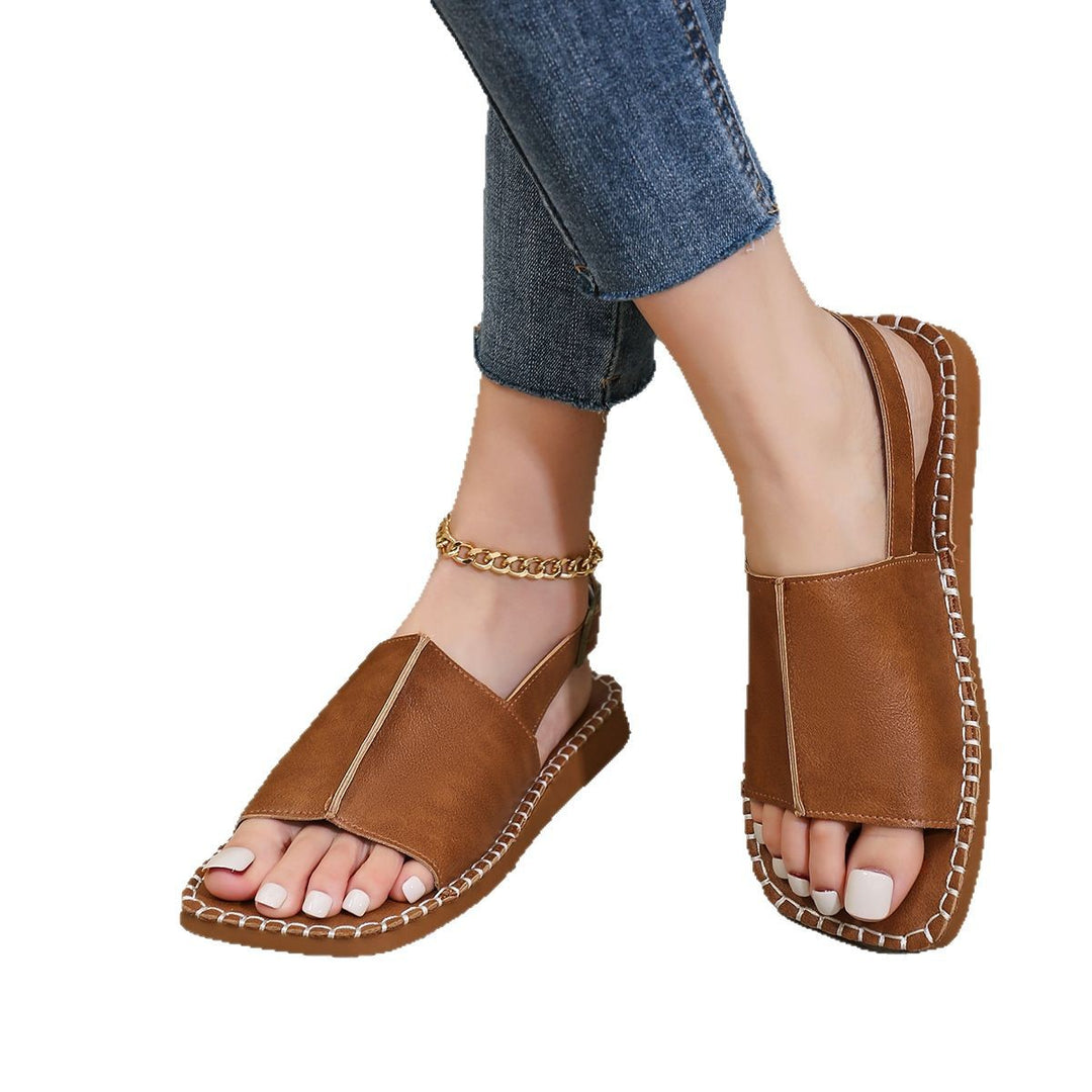 Damen Modische Riemensandalen mit eleganter Schnallenverzierung und gepolsterter Fußbettung EB