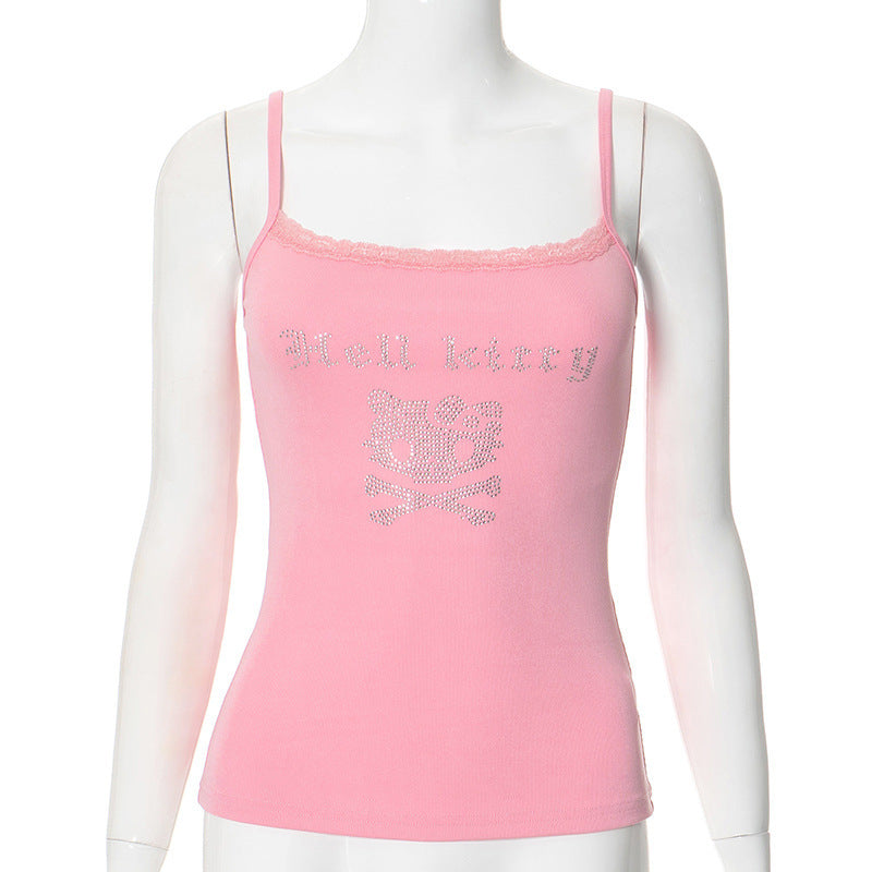 Damen Funktionsshirt mit attraktivem Spitzenbesatz und kreativem Druck EB