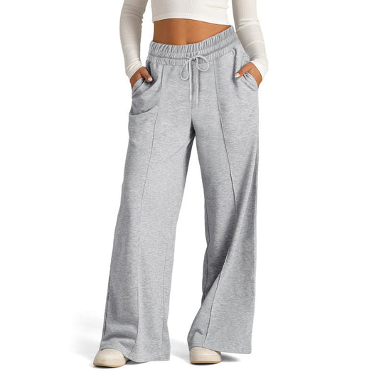 Damen nan weite Sweatpants mit hohem Bund und Tunnelzug EB