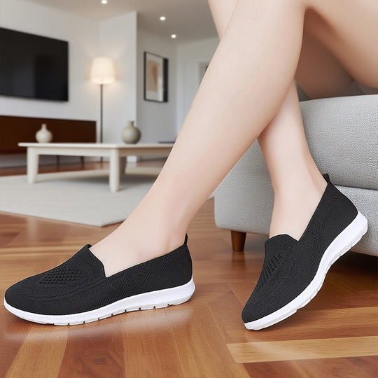 Damen Atmungsaktive Strick-Slipper EB
