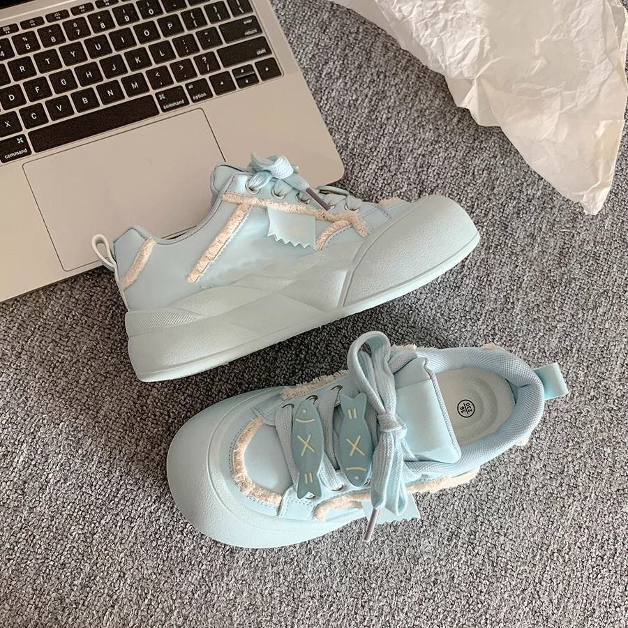 Damen Modische Sneakers mit einzigartigem Schnürsystem und bequemer Sohle EB