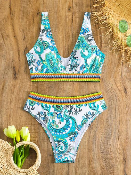 Damen Bikini-Set mit modischem Ethno-Design EB