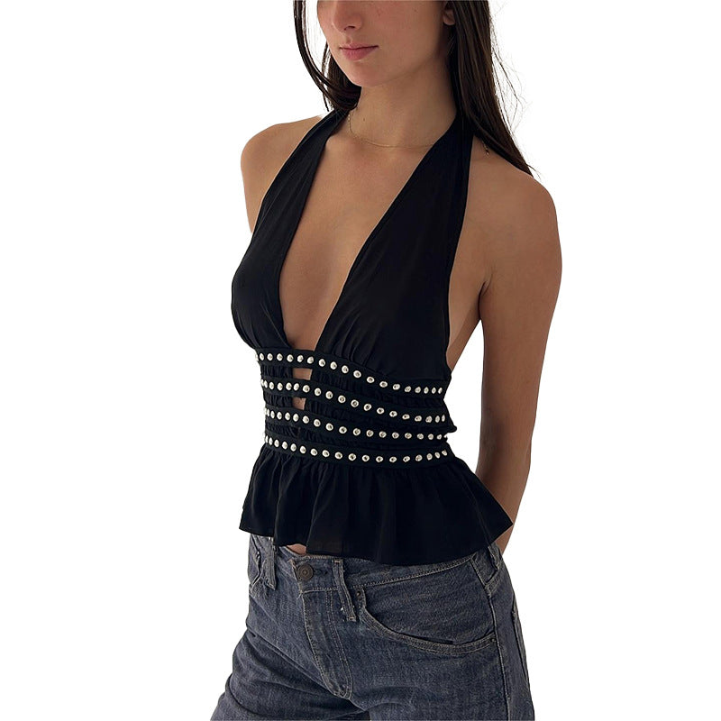 Damen Off-Shoulder Top mit zarten Spitzenakzenten EB