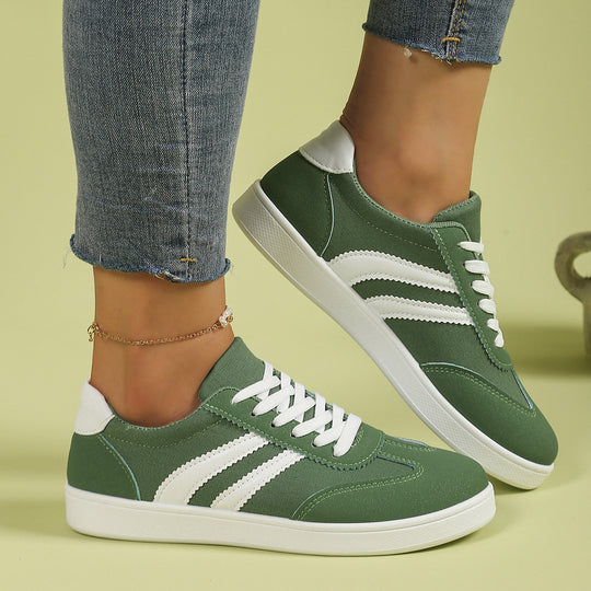 Damen Modische Sneakers im sportlichen Design mit Kontraststreifen EB