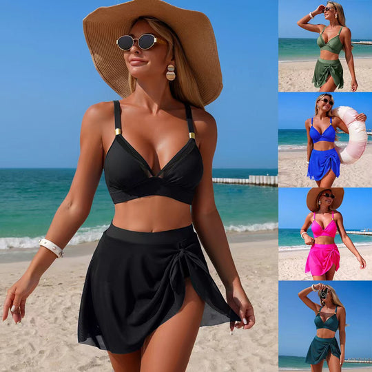Damen Bikiniset mit elegantem Wickelrock EB