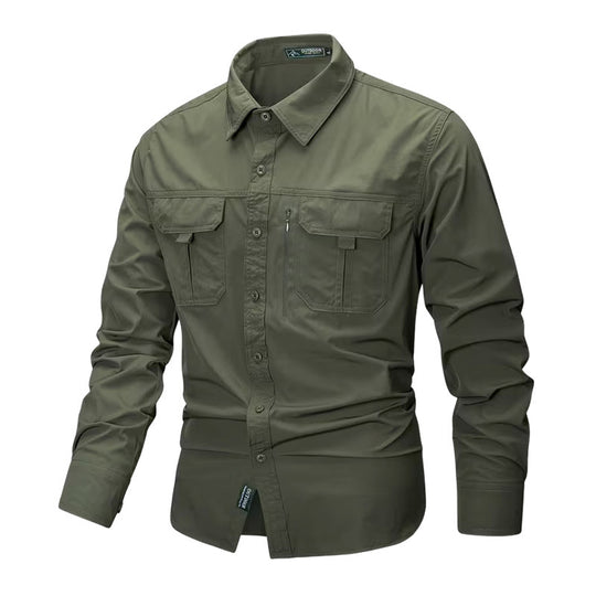 Herren nan robustes Trekkinghemd mit verstärkten Brusttaschen und atmungsaktivem Material EB