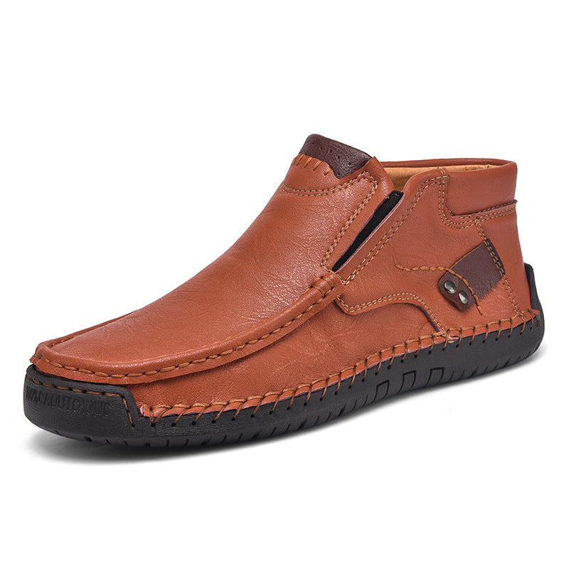 Herren Mokassins aus hochwertigem Leder mit elastischem Einschlupfdesign EB