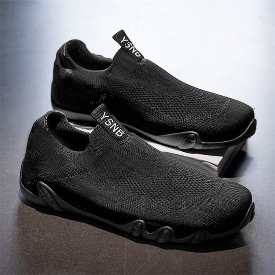Damen Sportliche Freizeitschuhe mit flexiblem Strickoberteil und rutschfester Sohle EB