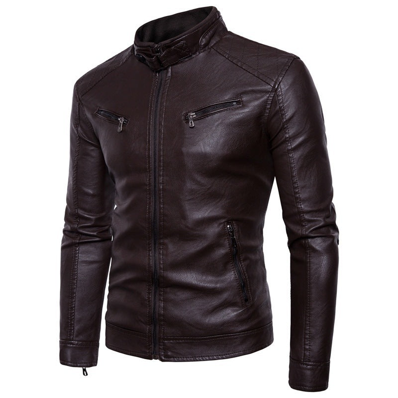 Herren elegante und bequeme jacke mit asymmetrischem Reißverschluss EB
